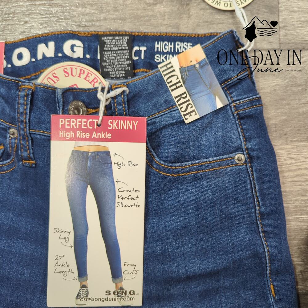 S.O.N.G. The Perfect High Rise Skinny Ankle Jegging Jeans Size 00 - Picture 2 of 8